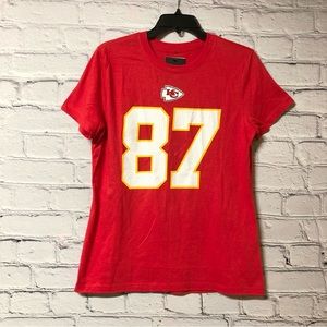 Nike Travis Kelce T-Shirt Sz M Womens Kansas City Chiefs NFL Players